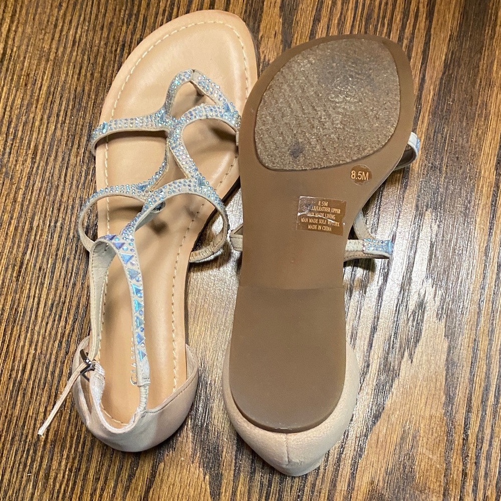 Gianni Bini Blue and Tan Women's Sandals